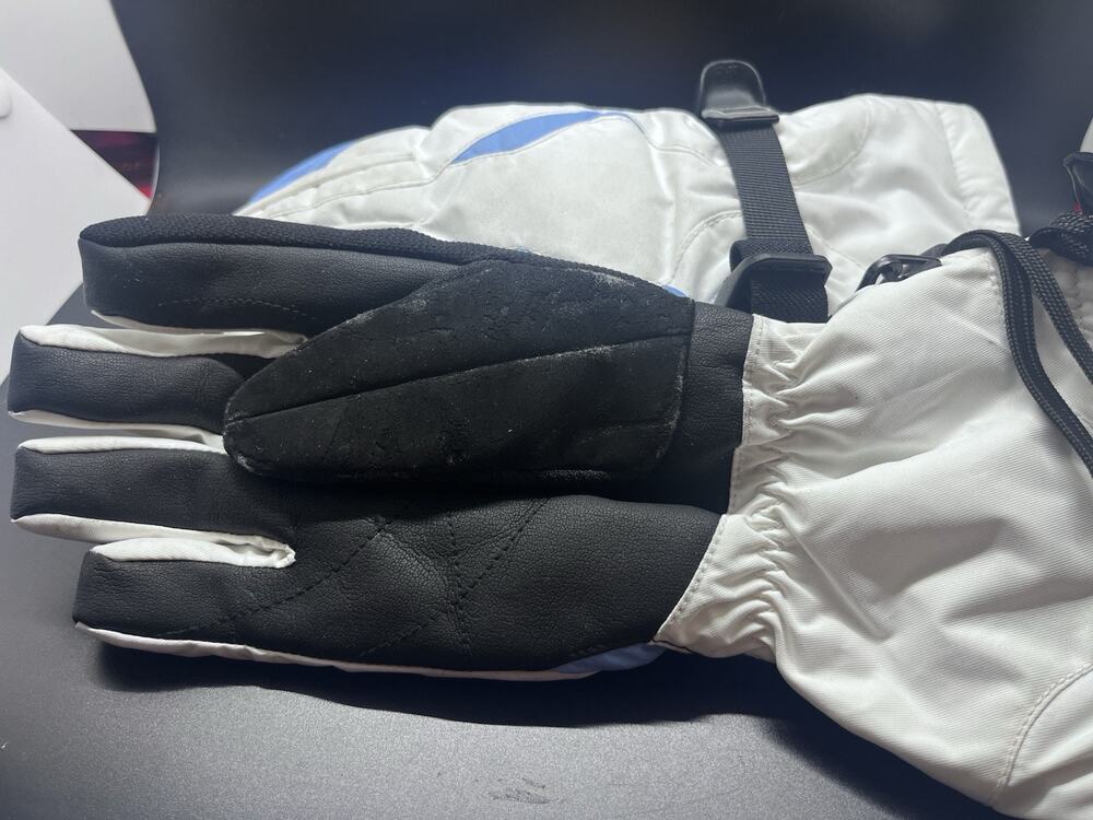 Columbia Outerwear Womens Gloves Med WHITE & BLUE